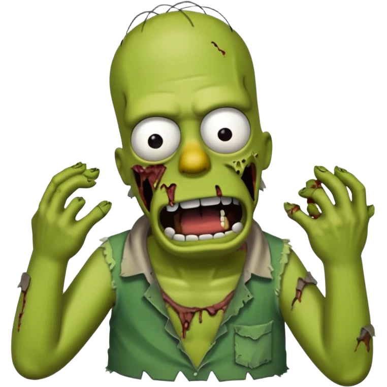 Homer Simpson zombie emoji