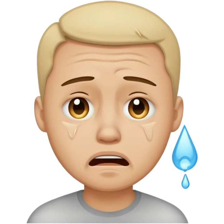A man crying and mewing emoji