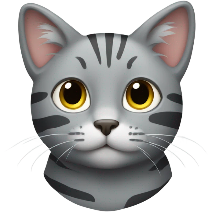 Grey cat with stripes  emoji