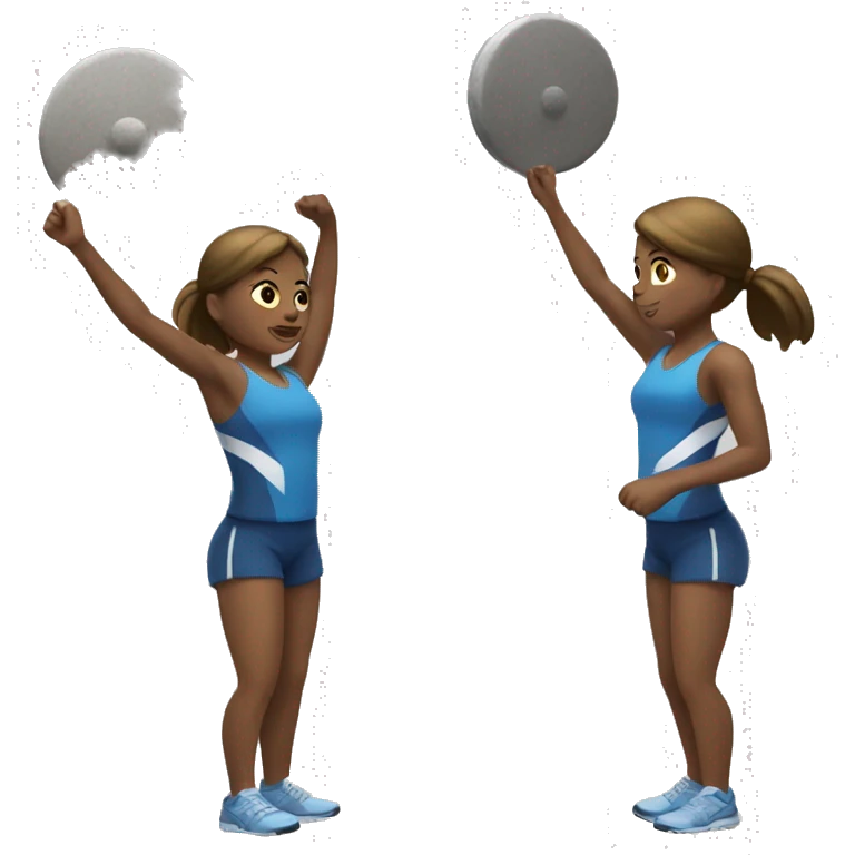 girl throwing discus emoji