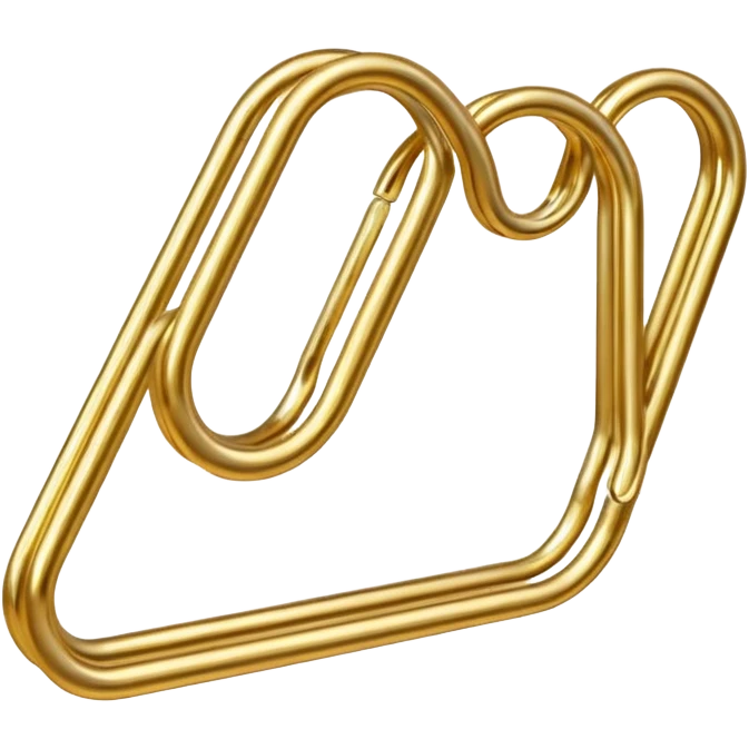 gold paper clip emoji