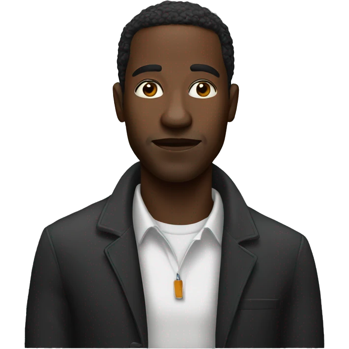 a black man with a cigarette emoji