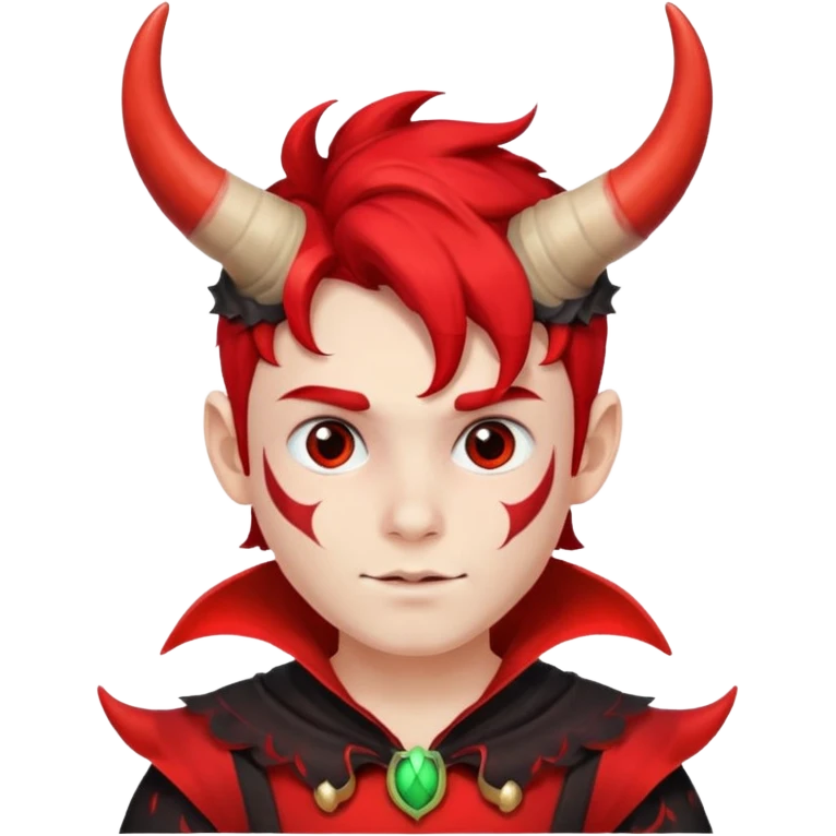 Red Horns on boy halloween emoji