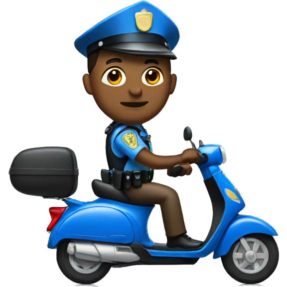 a police officer with a scooter emoji