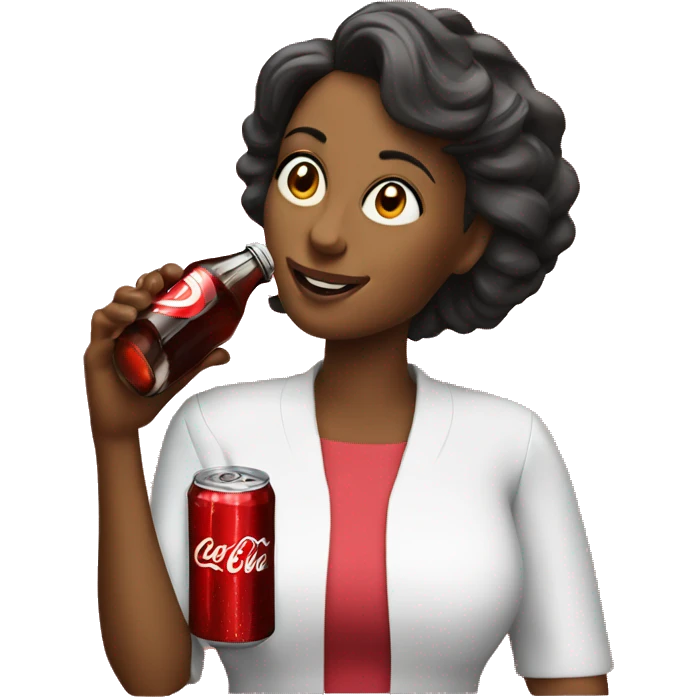 Mom drinking Coke cola emoji