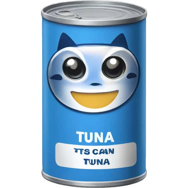  Blue can of tuna is a compact, cylindrical container designed to preserve and store tuna fish. emoji