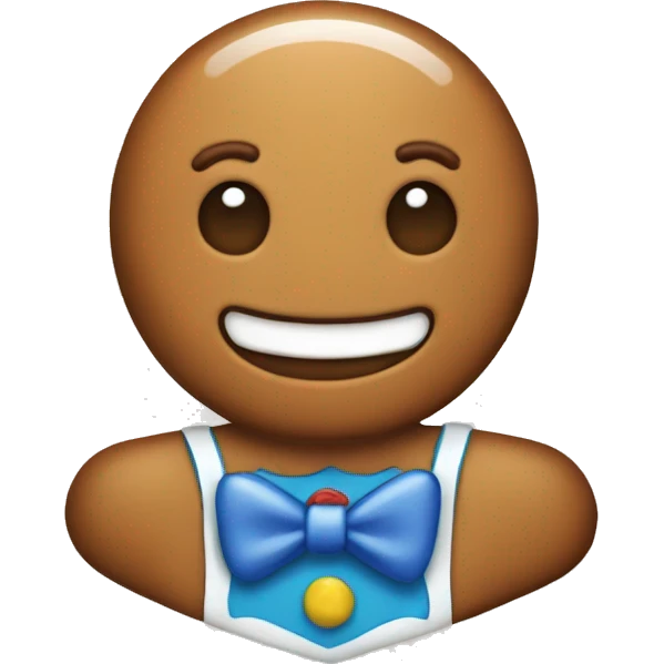 Gingerbread man emoji