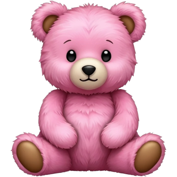 pink fur teddy bear emoji