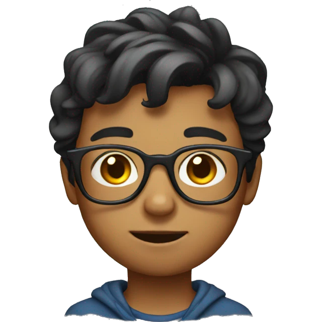 very little boy with glasses emoji