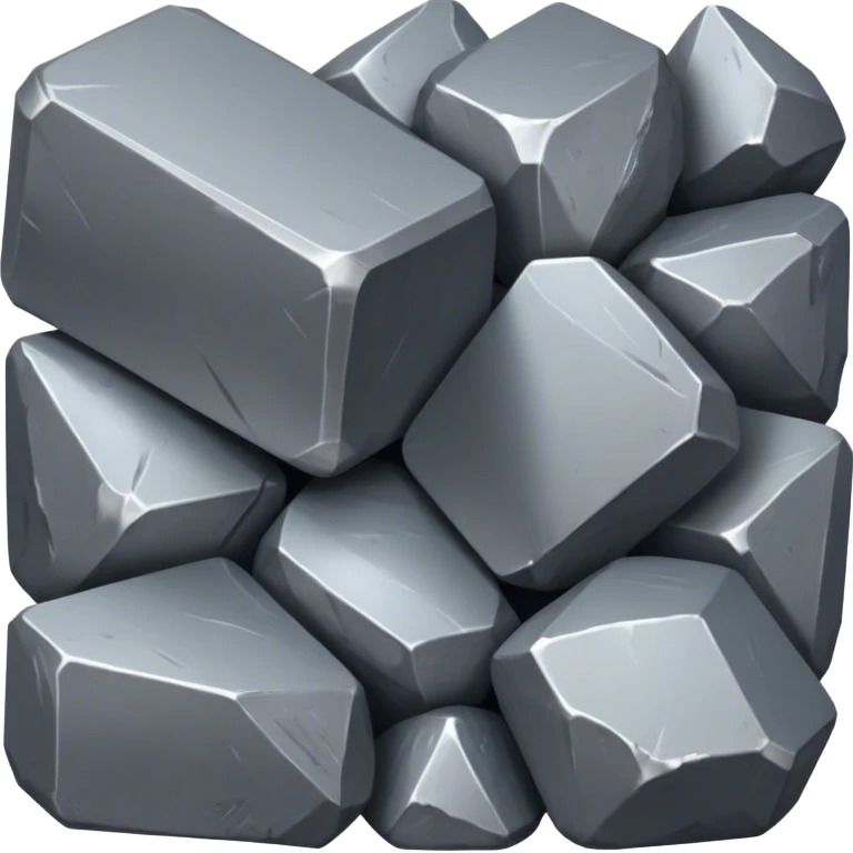 Cinematic Realistic Lead Ore, Heavy and dense, with a matte gray surface and subtle metallic glimmer. The metal's weight and durability are evident, with soft, sharp edges and a slight texture that enhances its solid presence. Soft glowing outline, capturing the essence of raw strength and industrial power in lead ore. emoji
