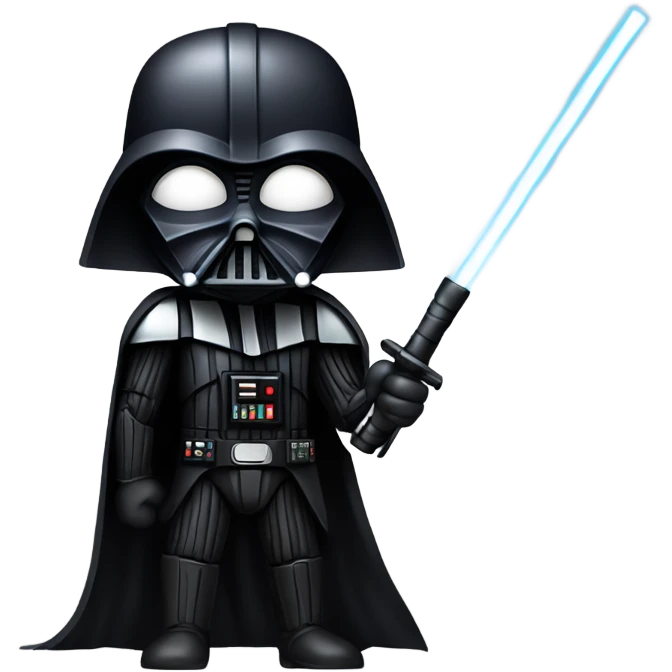 Realistic Darth Vader with a bo staff and a menacing look  emoji