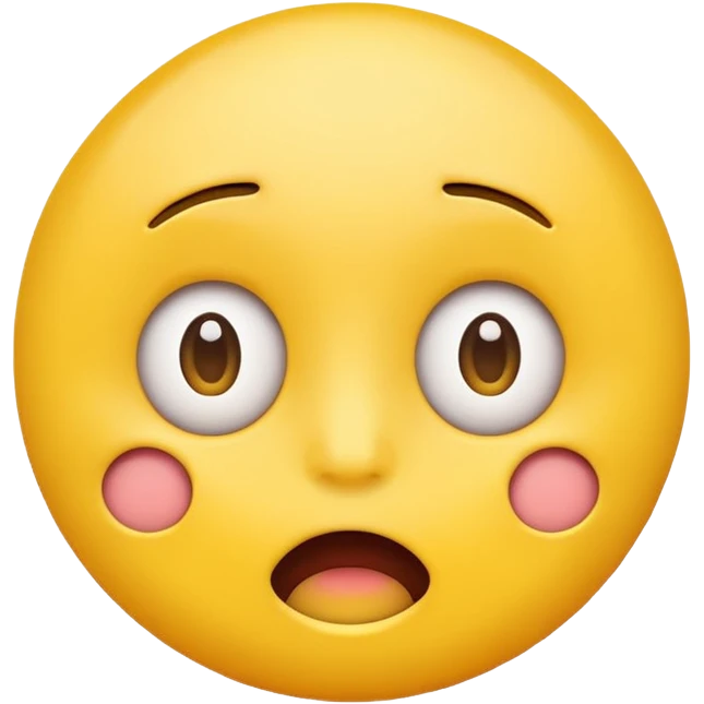 simple yellow circle face emoji, and that slightly surprised emoji