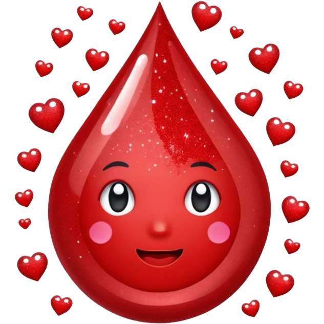 red glitter setor emoji