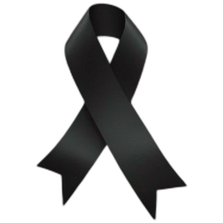 a black ribbon emoji
