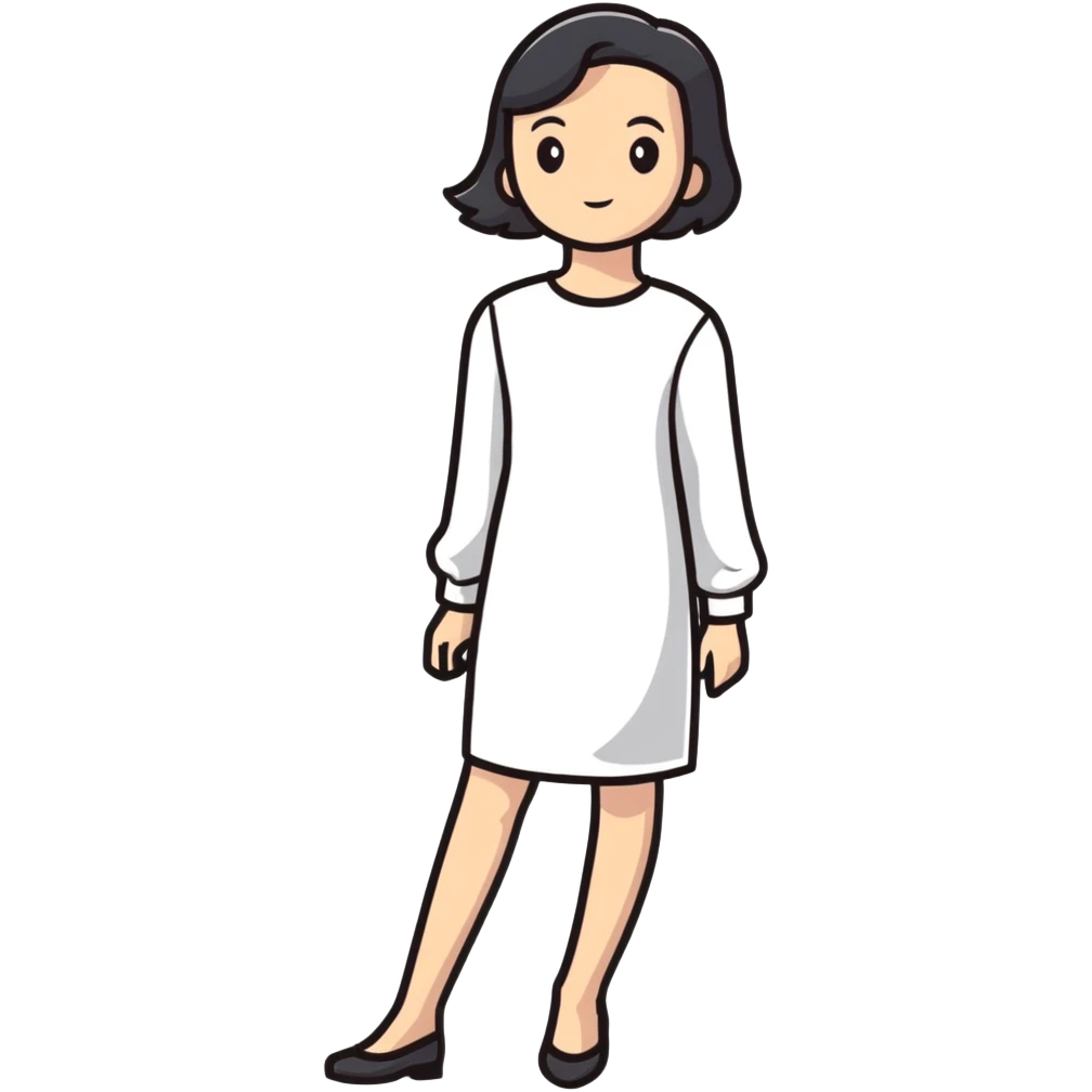 fashionable colorful dress with long sleeves emoji