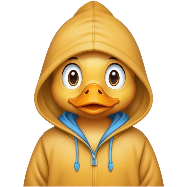 Soggy duck with hoodie  emoji