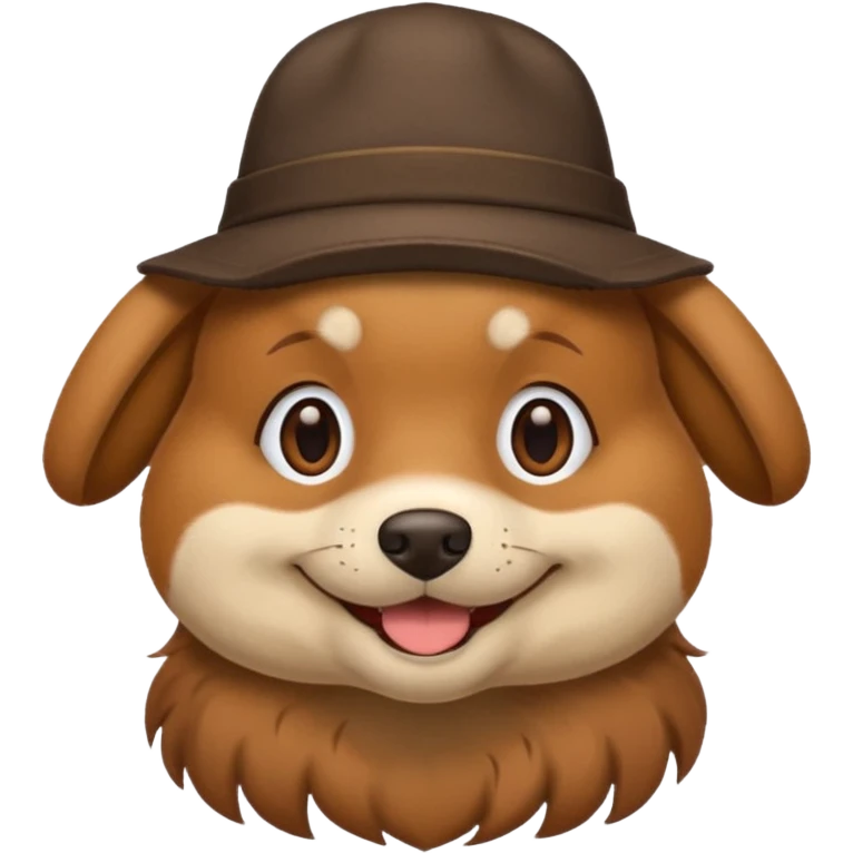 Dog wearing a hat emoji