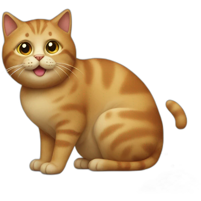 Cat making poo emoji
