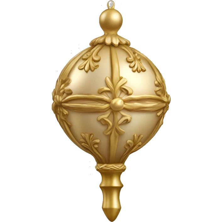 Elegant Christmas finial ornament emoji