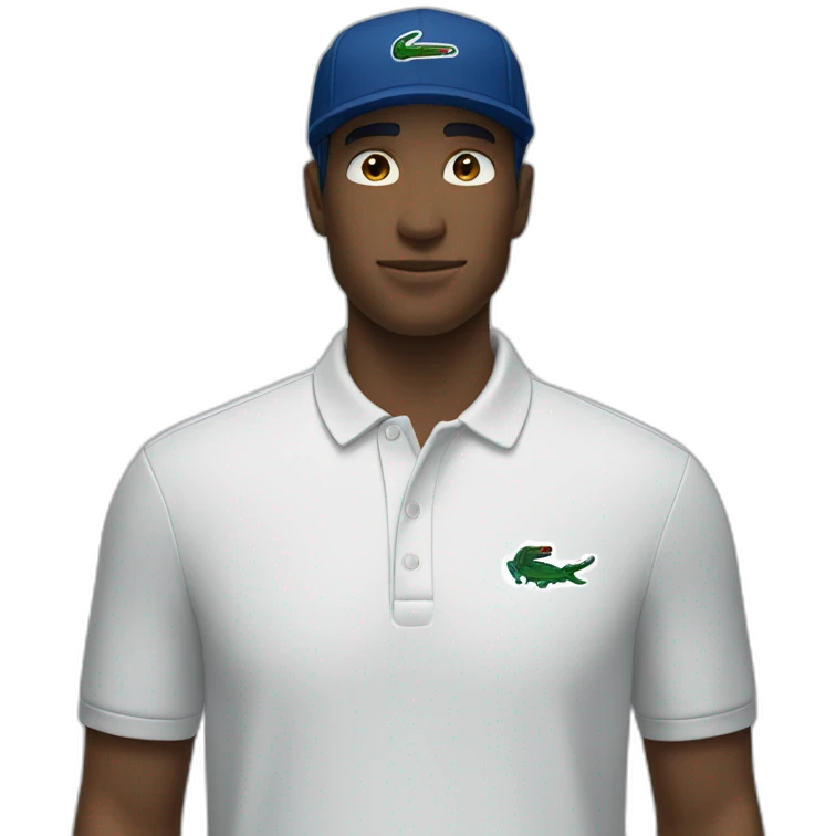 Man wearing lacoste emoji