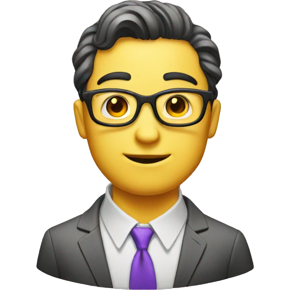 Nerd emoji with a double chin emoji