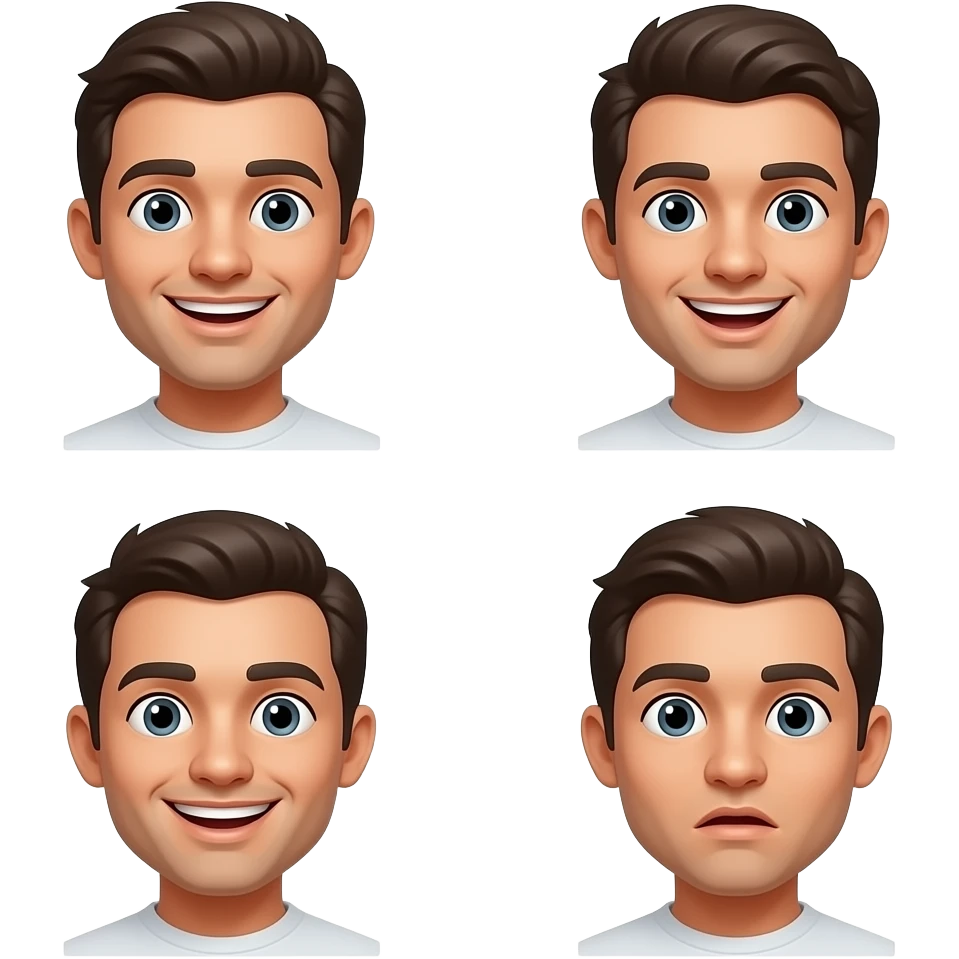 Make me 🙂 and 😁 and 😯 emoji