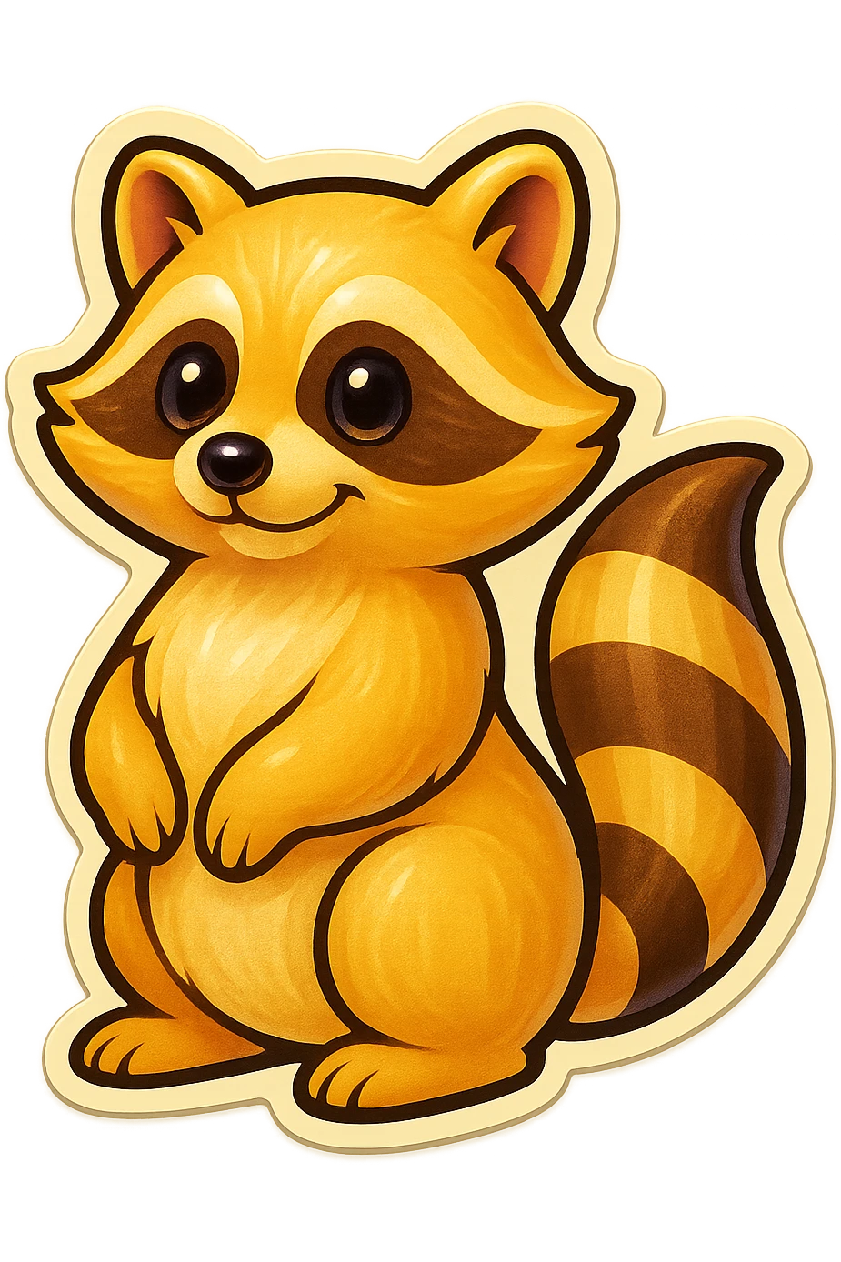 Light Blonde raccoon emoji