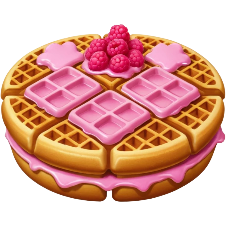 pink waffle emoji