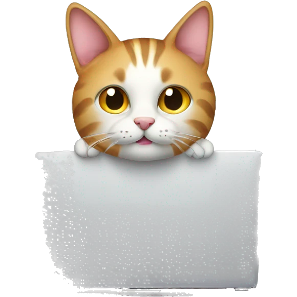 Cat on laptop  emoji