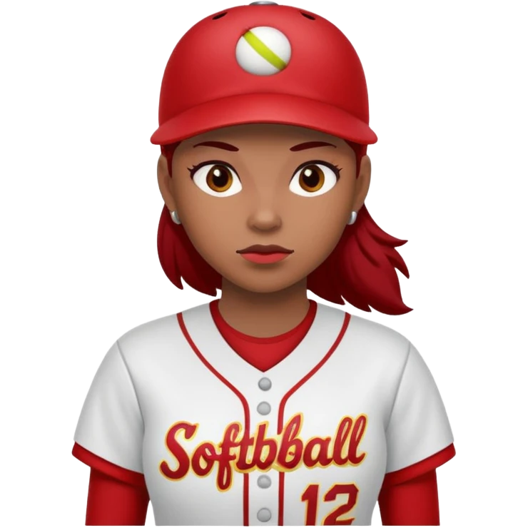 Softball pitcher cherry red emoji