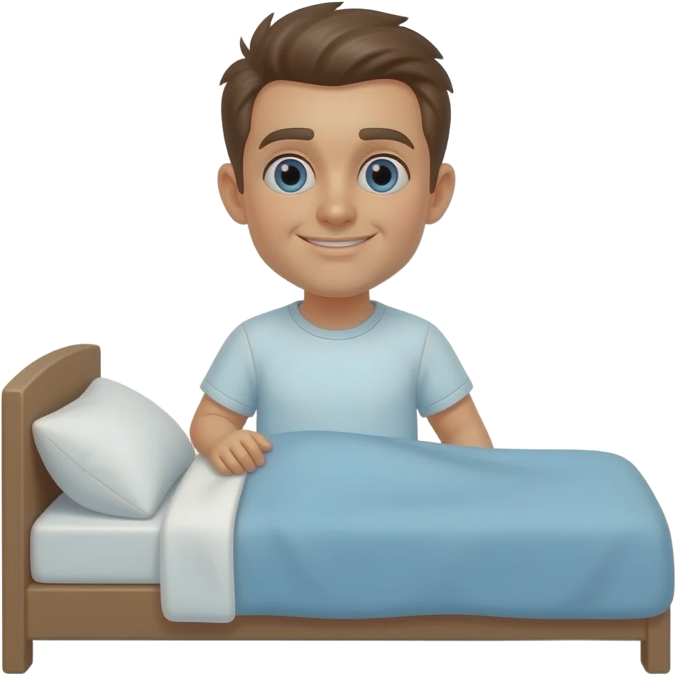 hombre,levantandose de su cama emoji