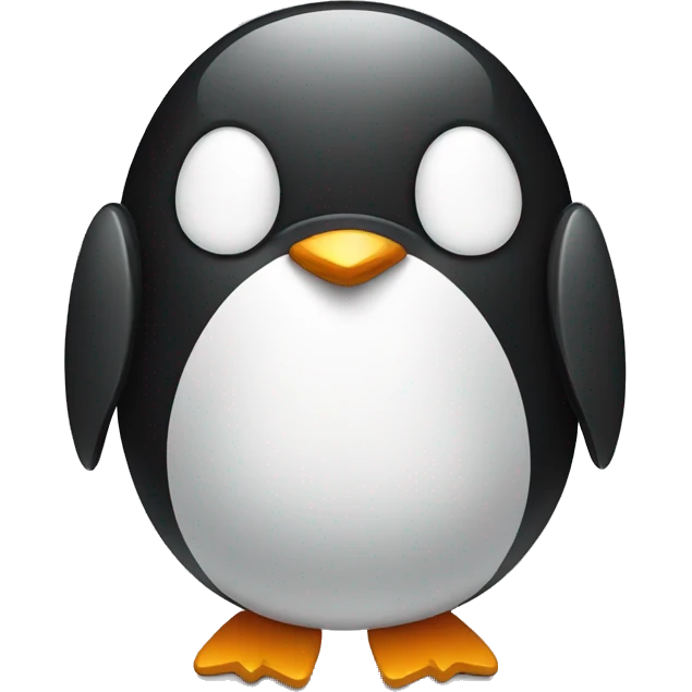 draw a penguin with a low battery that looks sad emoji