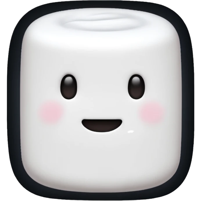 marshmallow with no face emoji
