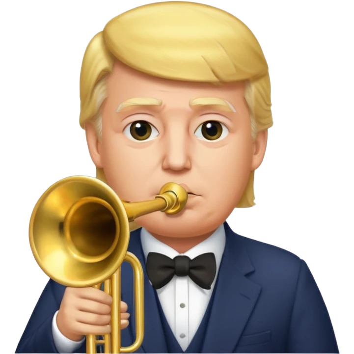 Trump with trumpet  emoji