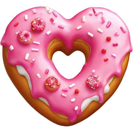 Valentines day donut emoji