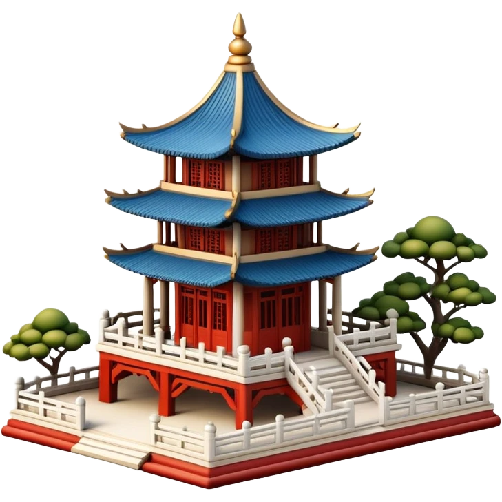 Miniature Chinese pavilion with elegant details emoji