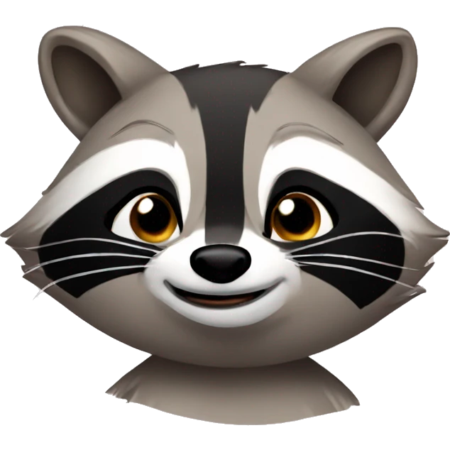 Raccoon blushing  emoji