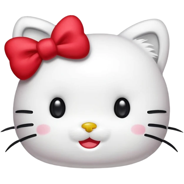 Hello Kitty with a red bow emoji