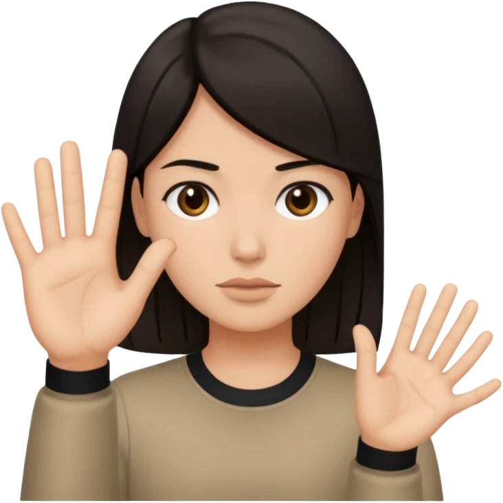 persona negando con la mano  emoji