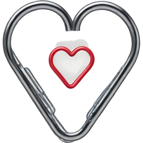 paper clip heart  emoji