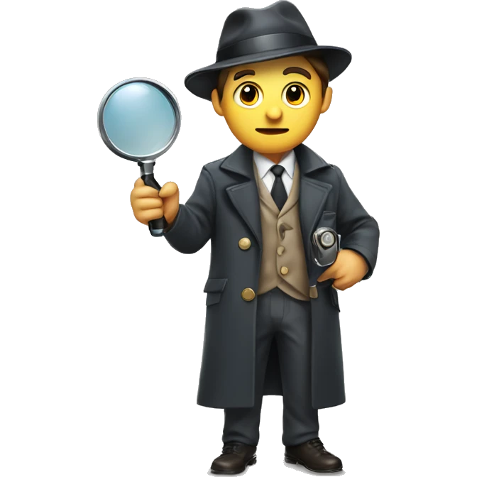 detective with magnifying glass in his hand emoji