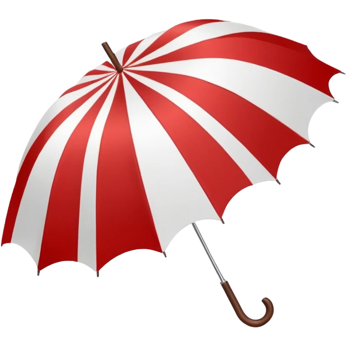 Ulbrella with 7 part red and white emoji