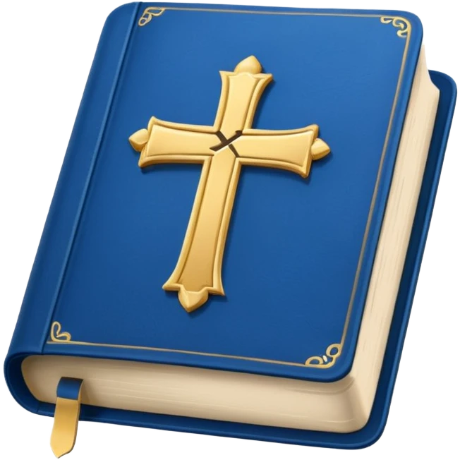 Blue opened Bible  emoji