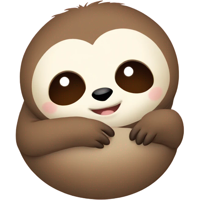 Cute baby sloth going to sleep emoji