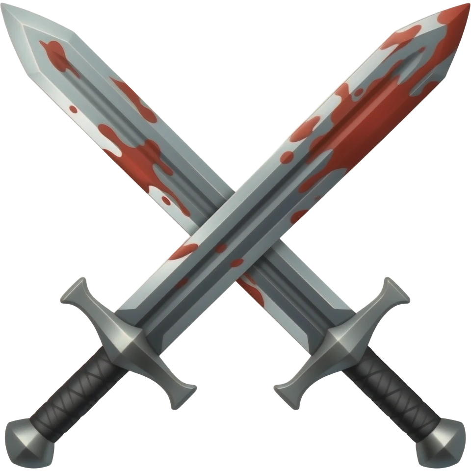 make this a black sword with blood on it emoji