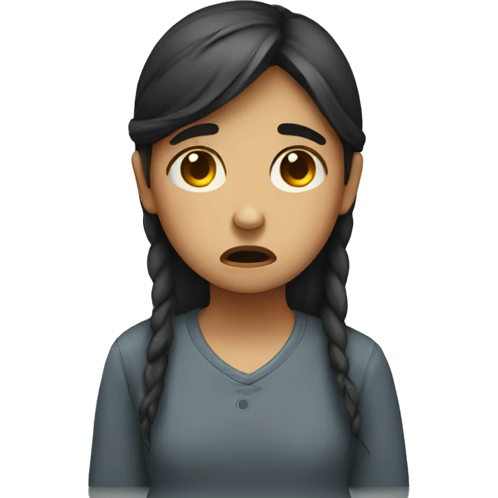  Sad girl crying  emoji