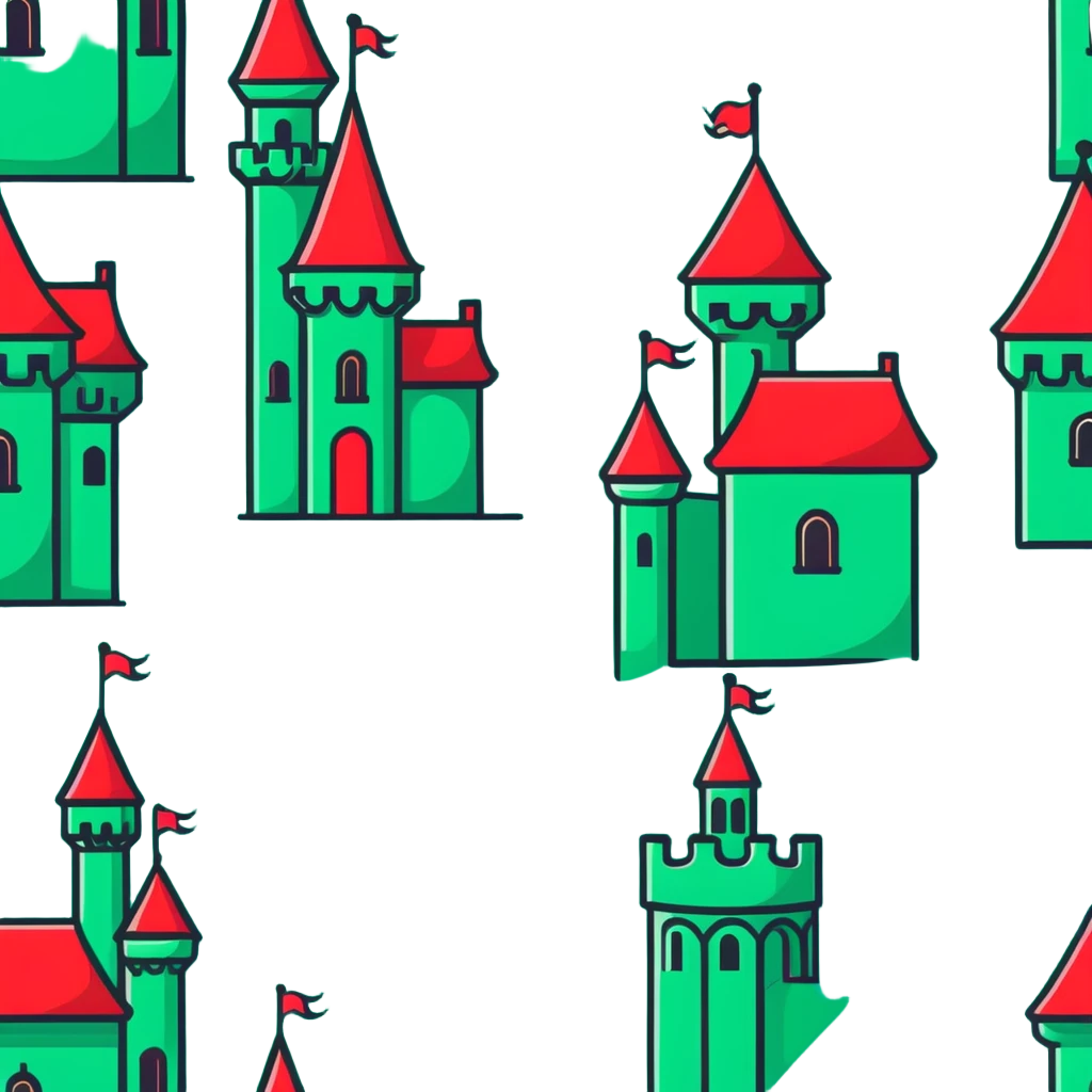 Emerald City green castle emoji