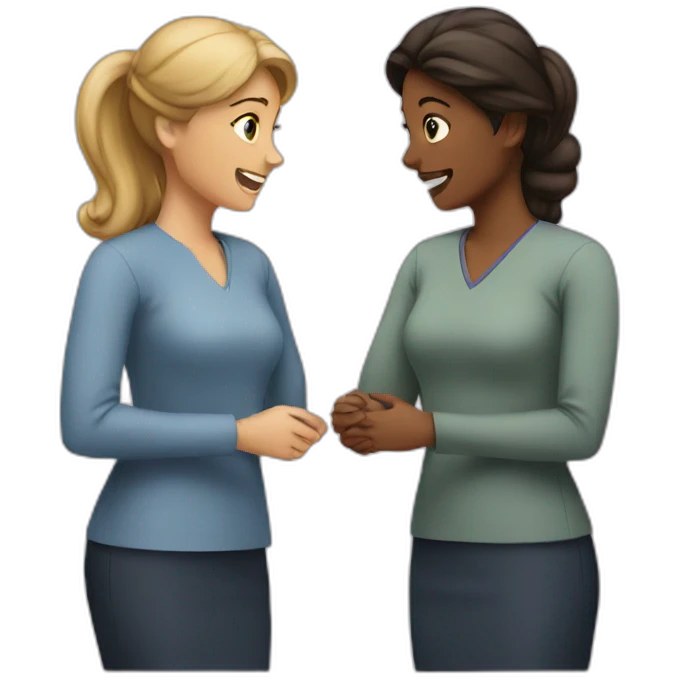 two women talking emoji