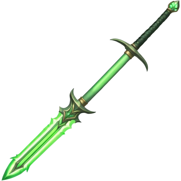 green fire sword emoji