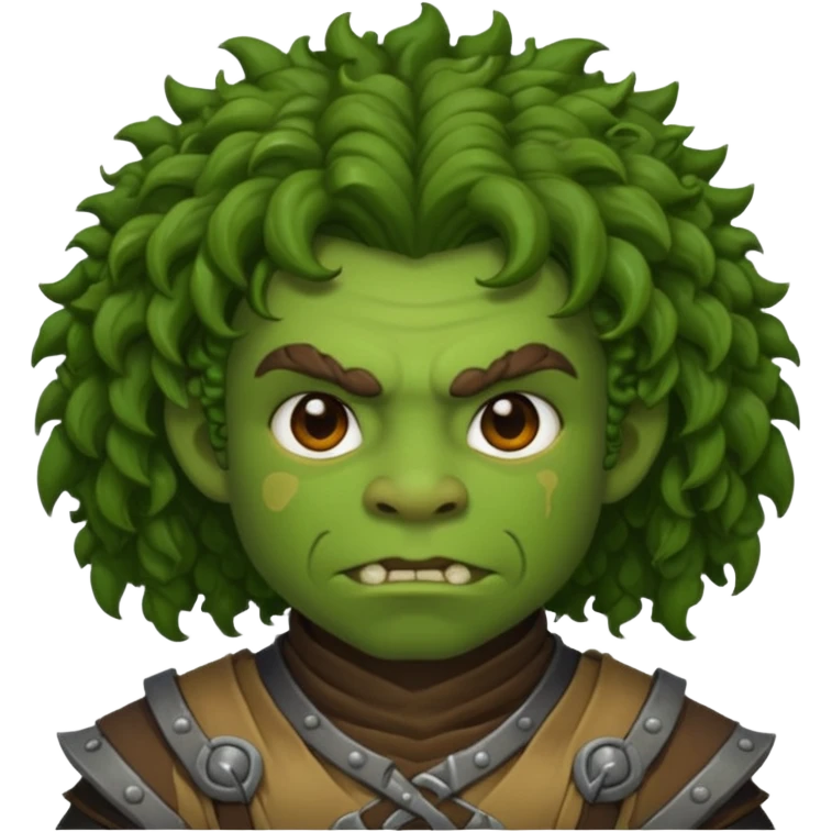 curly haired ork emoji